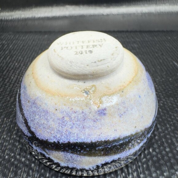 Whitefish Pottery Salt Cellar Dipping Dish Small Bowl Container Hand Made - Picture 12 of 12